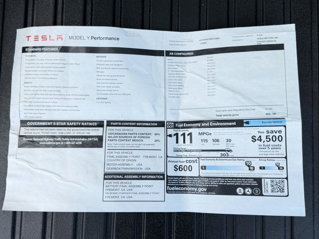 Tesla Model Y Performance AWD